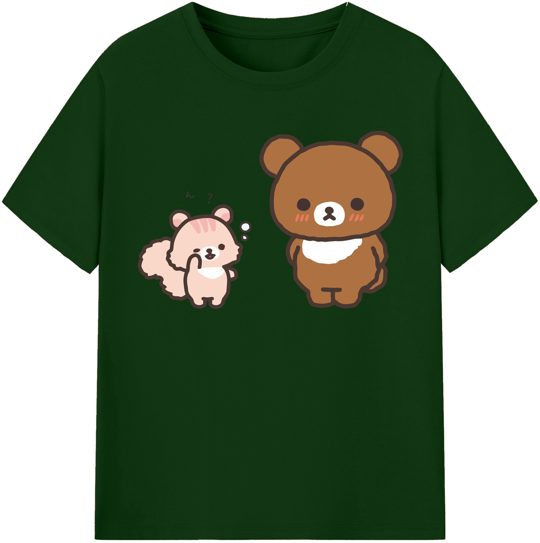 （画像用） リラックマ リラックマ キイロイトリ Rilakkuma Korilakkuma Kiiroitori 綿100％半袖Tシャツ（フロントプリント）